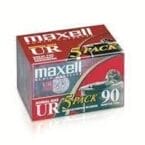 MAXELL 90MIN BLANK CASSETTE (5 PACK)