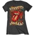 TONGUE AND STARS LADIES CHARCOAL TEE (L)