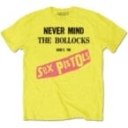 NEVER MIND THE BOLLOCKS TEE (YELLOW) (M)