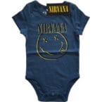 SMILEY FACE BABYGROW NAVY (12-18 MONTHS)