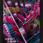 SQUID GAME CRAZY STAIRS FRAMED SMALL 3D POSTER