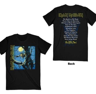 FEAR OF THE DARK TRACK LISTING TEE (L)