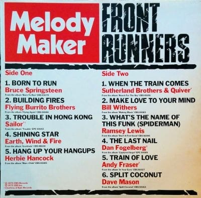 MELODY MAKER FRONT RUNNERS (USED VINYL)
