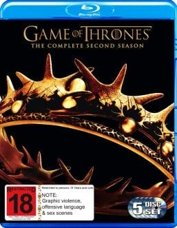 GAME OF THRONES SEASON TWO (R18) (USED BLURAY) (5DISC)